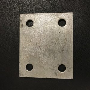 100 x 120 x 5mm Galvanised base plate 4 bolt holes