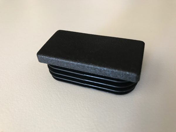 50 x 25mm Plastic End Cap BLACK