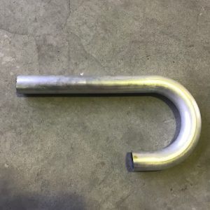 Aluminium Tube bends with tail 40x3x100x300