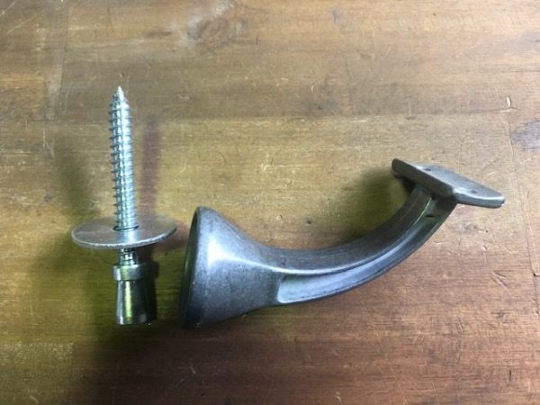 Architectural Hand Rail Bracket - suit 50mm post with lag screw 4461-CT RAW Finish