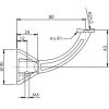 4461-CT RAW Finish technical drawing side view