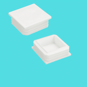 32x32mm Square White Plastic End Caps